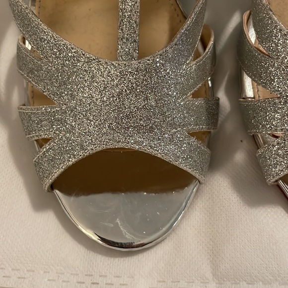 Silver Glitter Heels by Betsy Johnson size 10 - Picture 3 of 8
